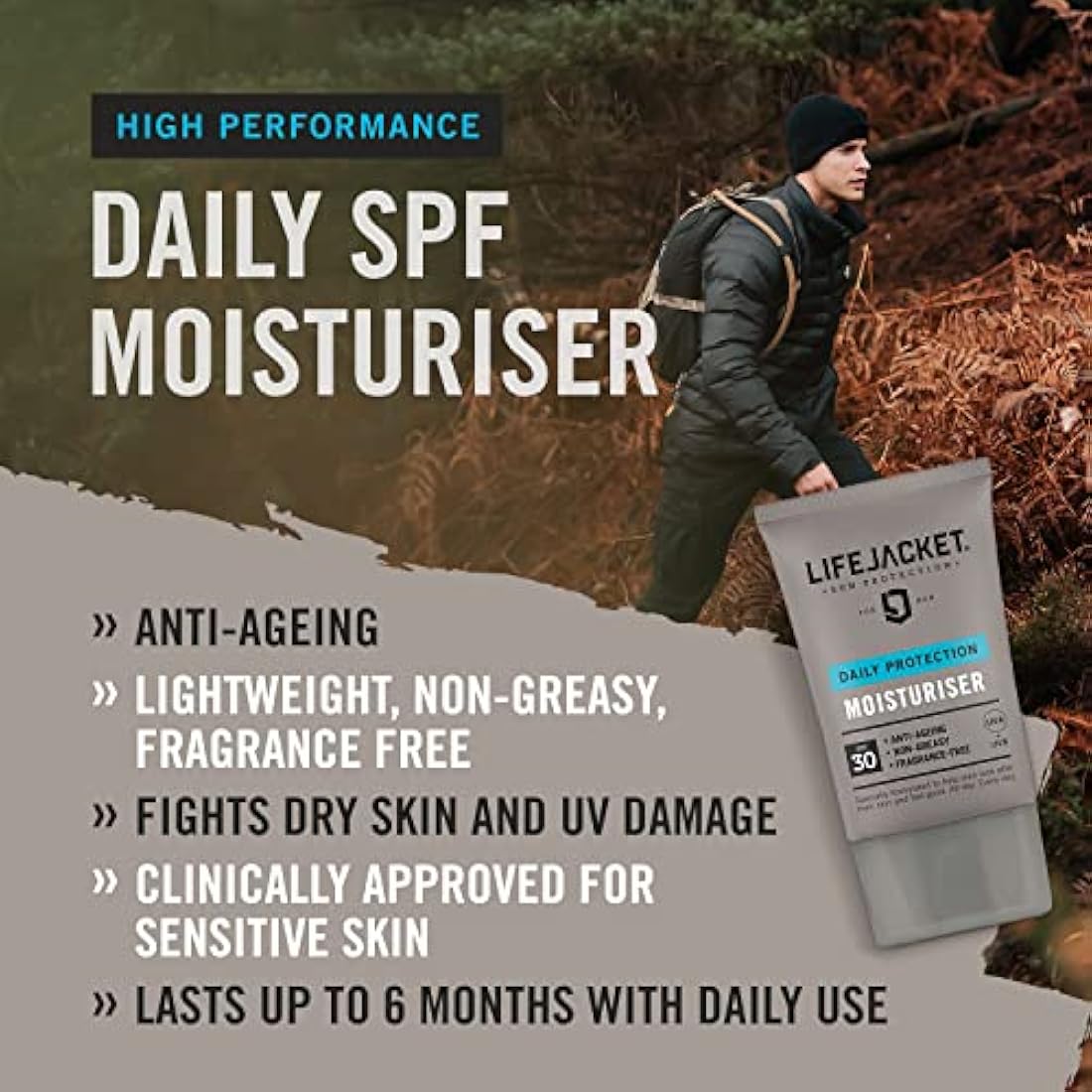 LifeJacket Daily Protection Skincare Set | SPF 30 & Anti-Ageing 4-Piece Kit