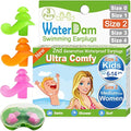 WaterDam Swimming Earplugs | Waterproof Reusable Silicone - 3 Pairs