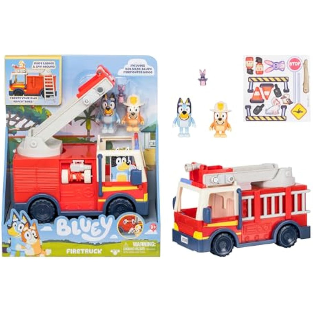 Bluey Firetruck Playset with Exclusive Bingo and Bob Bilby Figures