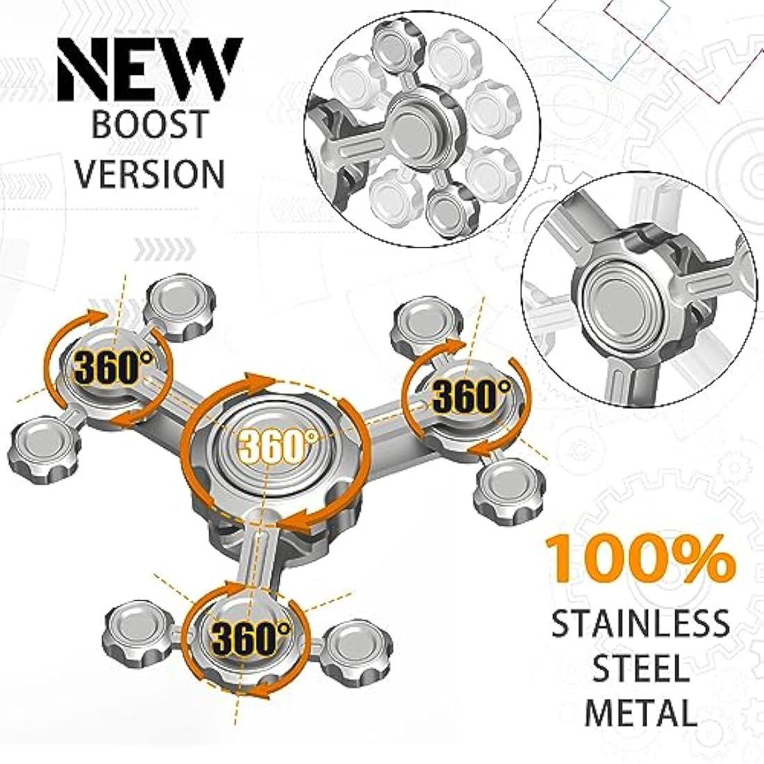 Metal Gear Fidget Spinner – Retro Desk Toy for Stress Relief
