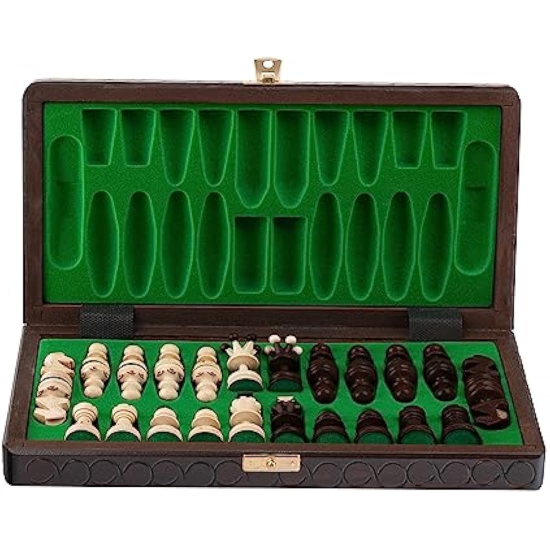 Master of Chess 14" Wooden Chess Set – Handcrafted Foldable Travel Board