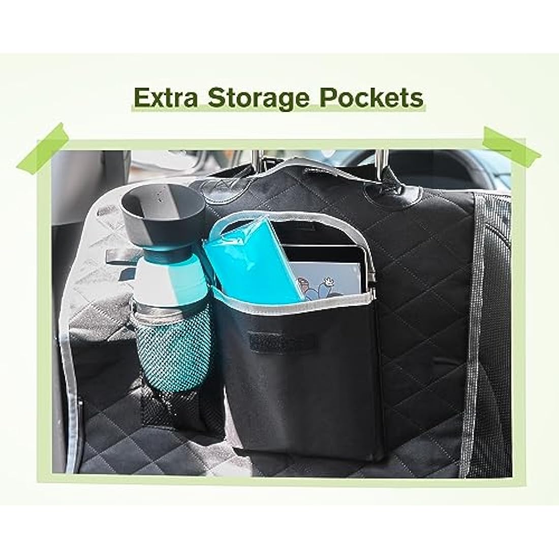 Pecute Dog Car Seat Cover – Waterproof Dog Hammock with Mesh Window