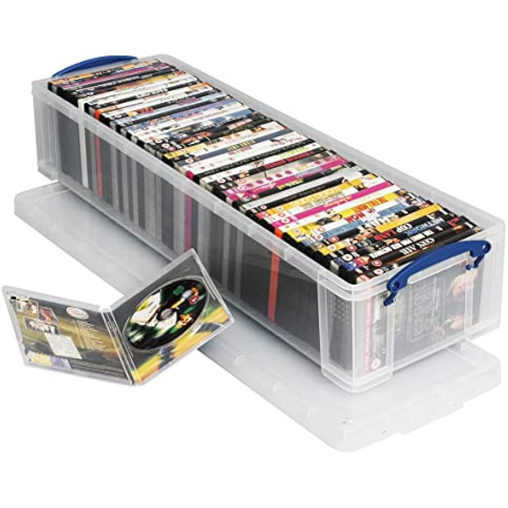 22 Litre Clear Plastic Storage Box – Stackable Organizer