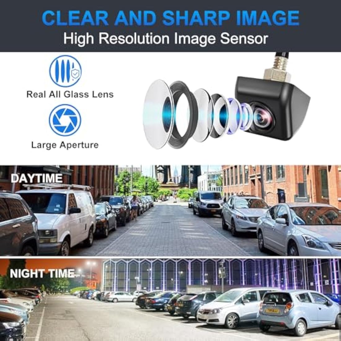 PARKVISION HD Reverse Camera – Adjustable Rear View with Parking Lines