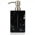 Black Resin Soap Dispenser – 500ml Marble Finish & Level Window