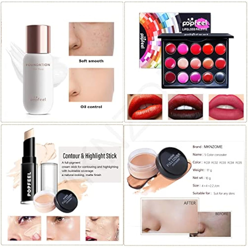 MKNZOME Professional Makeup Kit – All-in-One Travel Cosmetic Gift Set