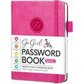 Jolof Store Password Book with Alphabetical Tabs – Hot Pink Logbook