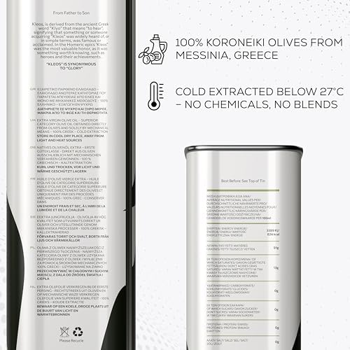 Kleos Extra Virgin Olive Oil – 5L Cold-Pressed Greek Koroneiki Olives