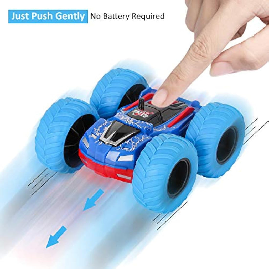 m zimoon Double-Sided Monster Truck Pull Back Cars - Friction Powered 4 Pack