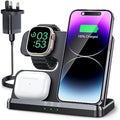 JARGOU 3-in-1 Wireless Charging Station for iPhone, iWatch & AirPods