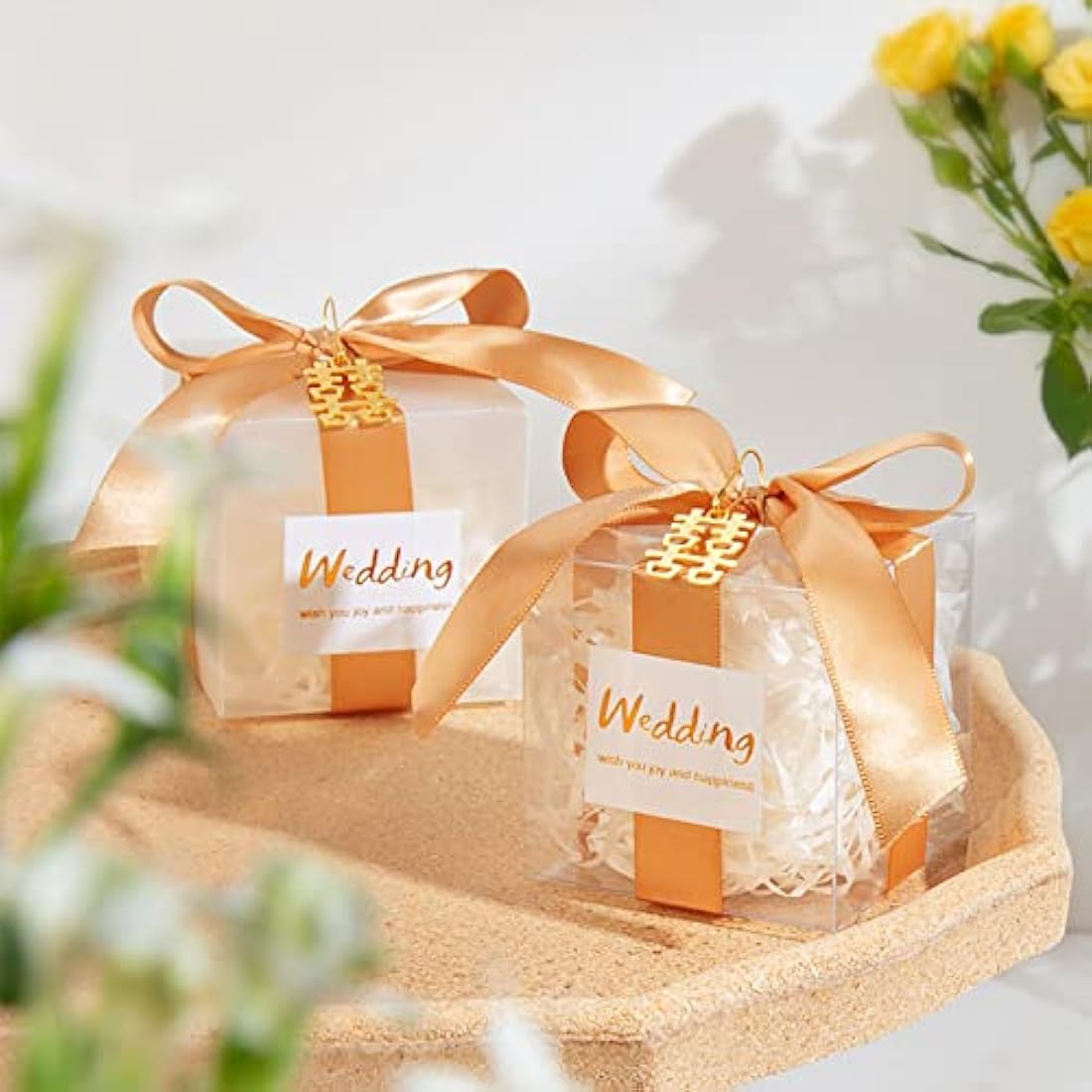 BENECREAT 30PCS Clear PVC Favor Boxes – 7x7x7cm Transparent Gift Cubes