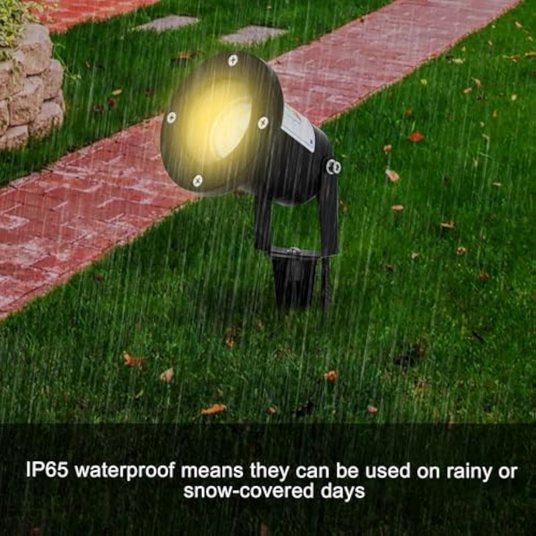 Wondlumi 4-Pack GU10 Garden Spike Lights | IP65 Waterproof Outdoor Spotlights