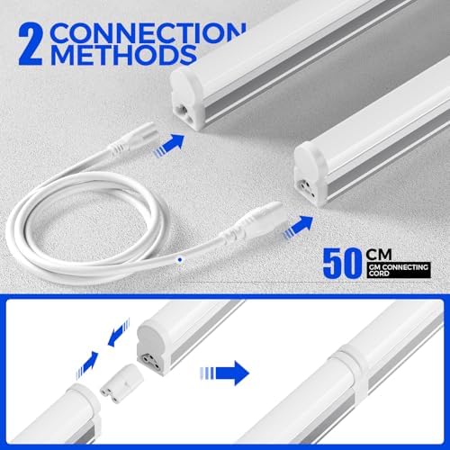 Barrina T5 LED Batten Light 4ft | 6500K Super Bright Garage Shop Lights 8-Pack