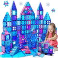 Jolof Store 102PCS Magnetic Tiles Princess Castle STEM Building Blocks