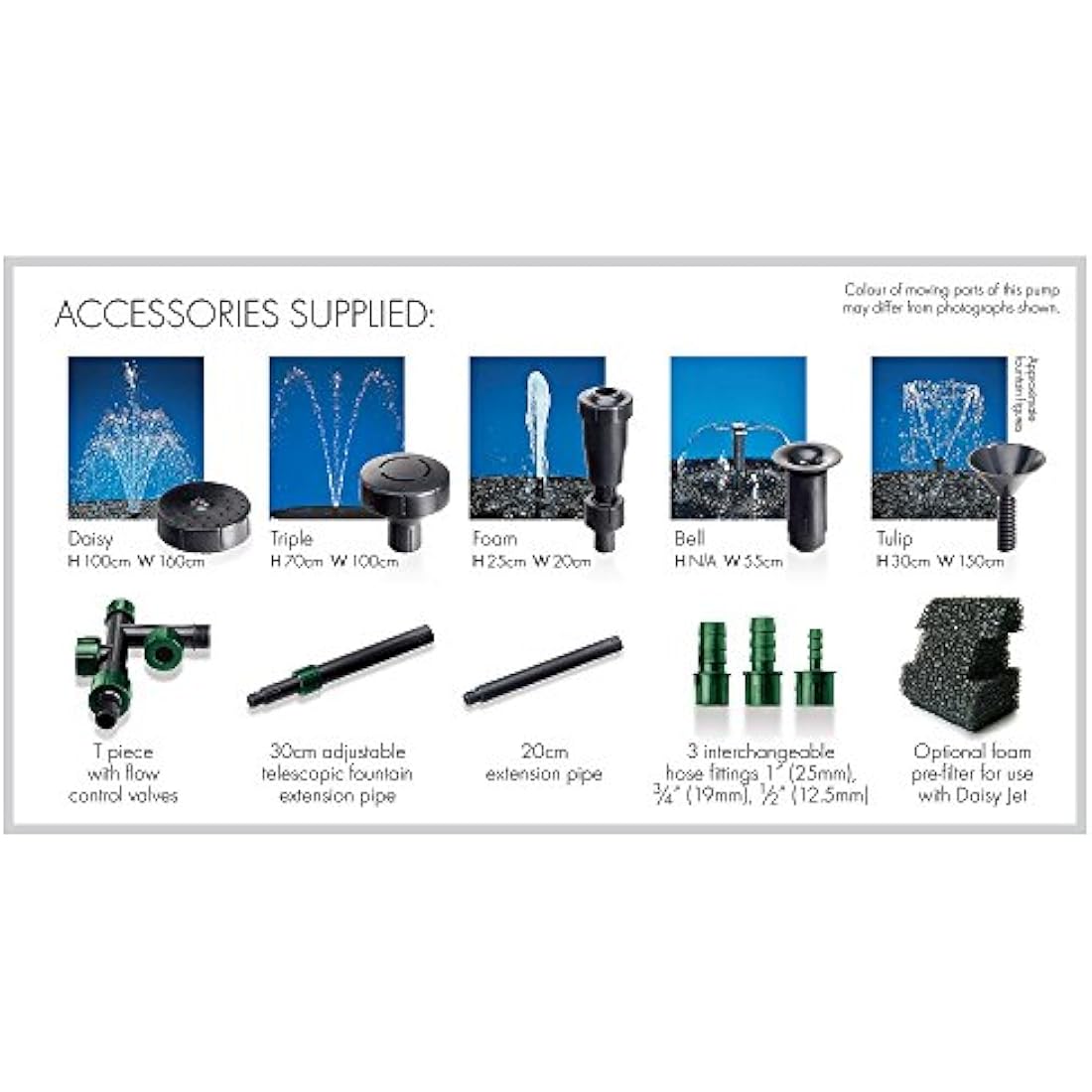 Blagdon Midipond High Performance Pond Pump with 5 Fountain Heads