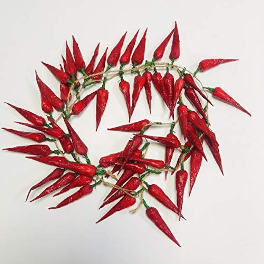 Artificial Red Chili Garland – 24 Inch Fake Pepper Wreath 2pcs