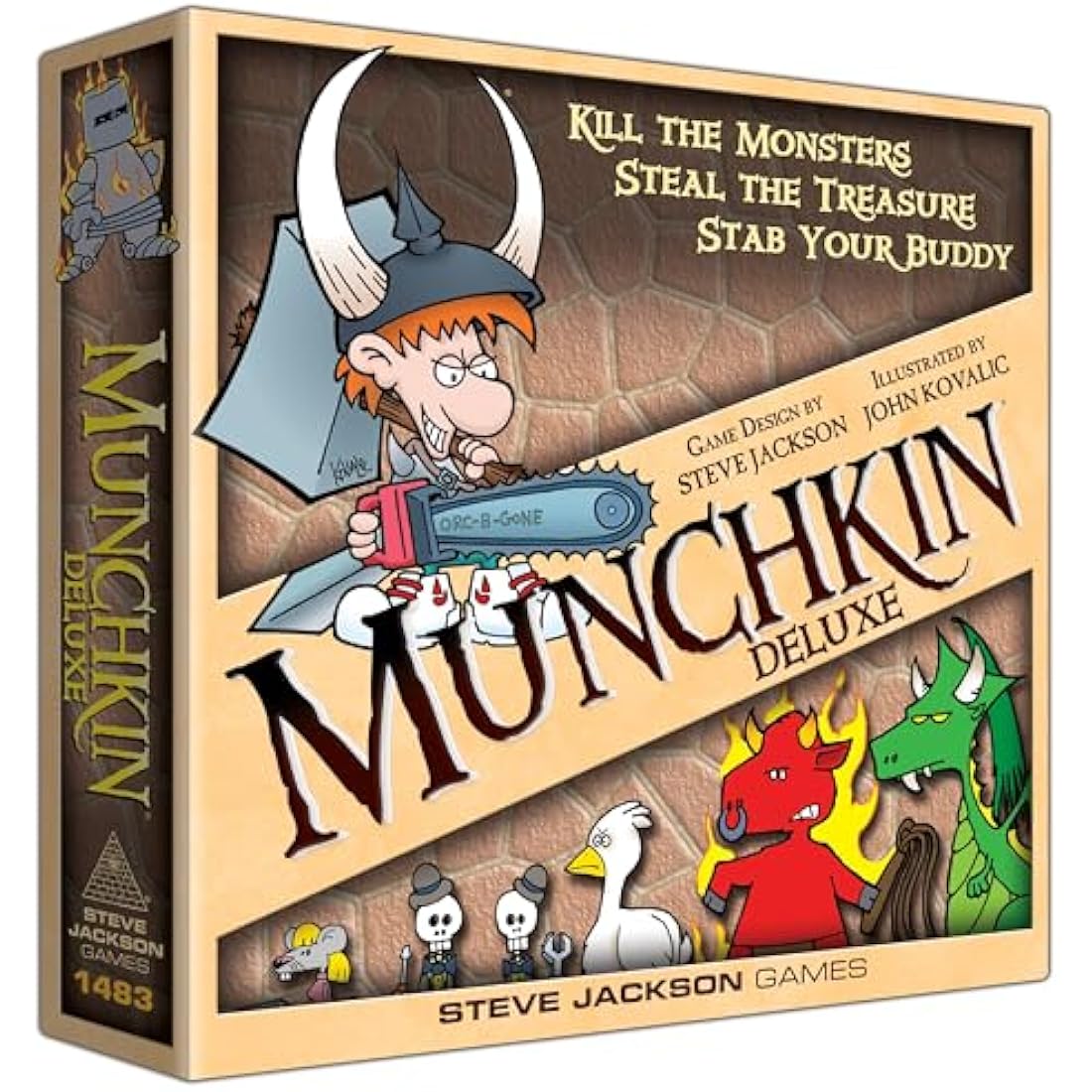 Steve Jackson Games Munchkin Deluxe Strategy Card Game – 3-6 Players