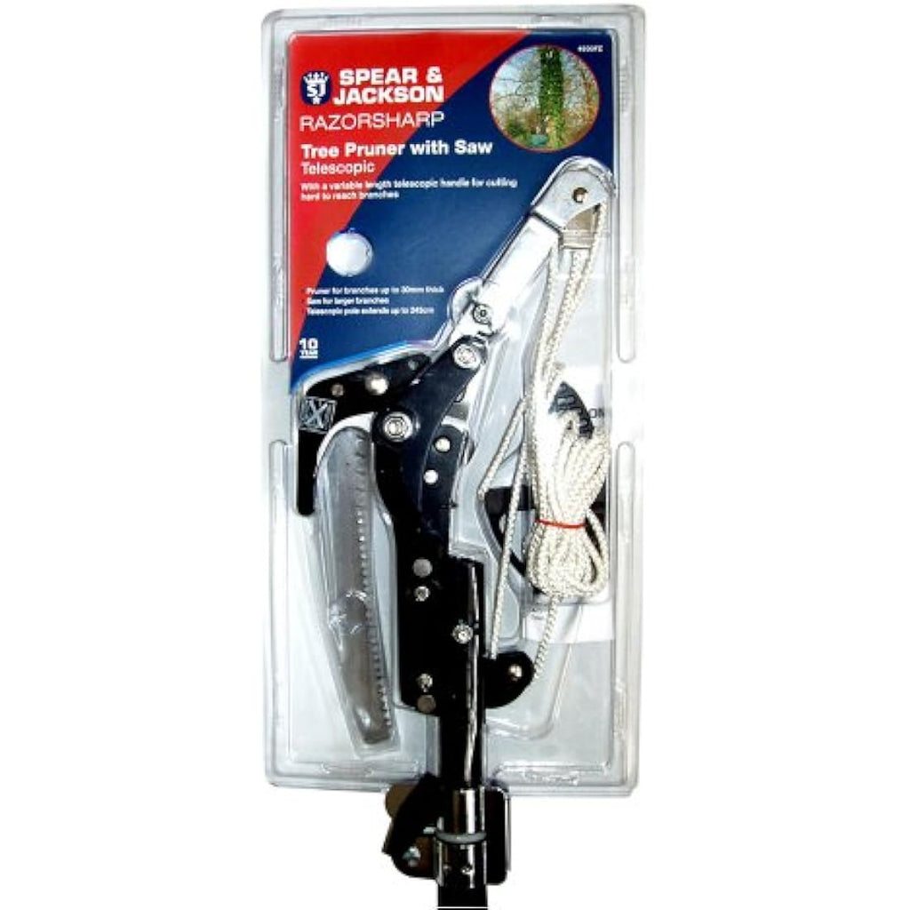 Spear & Jackson Razorsharp Telescopic Tree Pruner with SK5 Steel Saw