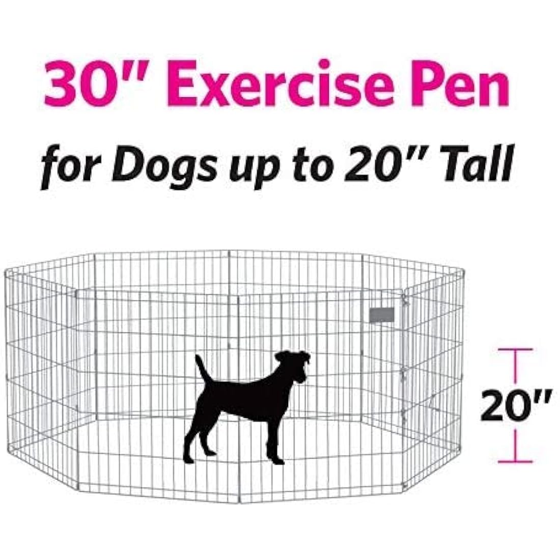 Underdog 8 Panel Foldable Pet Playpen | Indoor & Outdoor Puppy Pen - 76cm