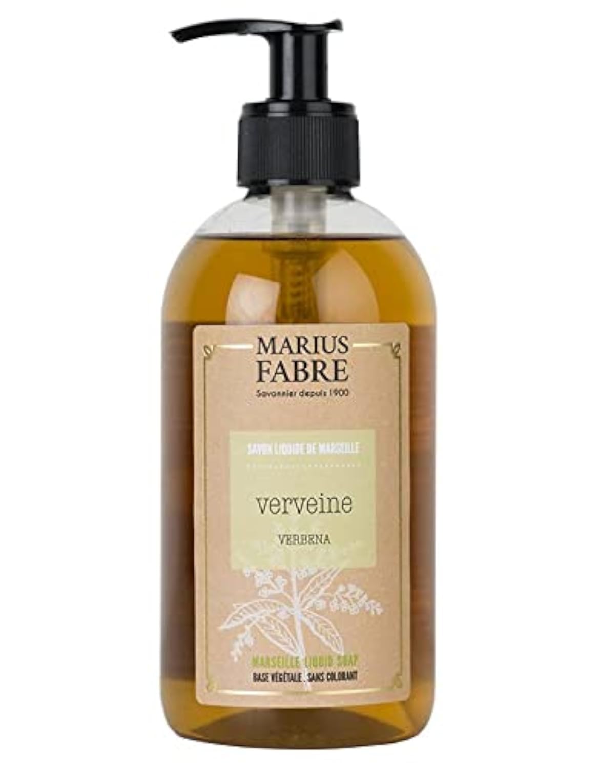 Marius Fabre Savon de Marseille Verbena Liquid Soap - 1L Natural Hand Wash