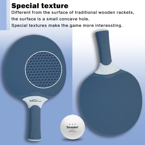 Senston Table Tennis Racket Set – 4 Professional Ping Pong Paddles & 6 Balls