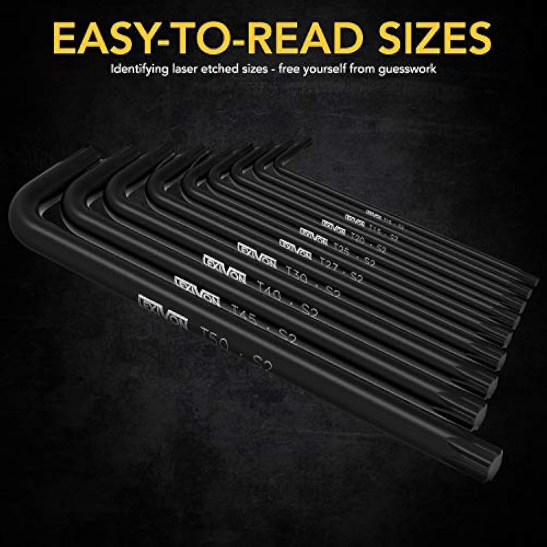 LEXIVON 35-Piece Hex Key Set | Metric/SAE & Star S2 Alloy Steel