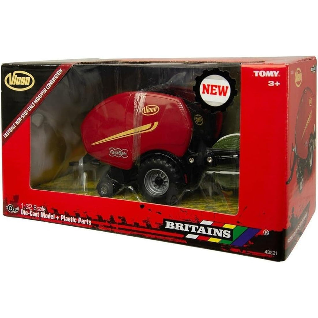 Britains Vicon Fastbale 1:32 Scale Diecast Farm Toy Model – Red
