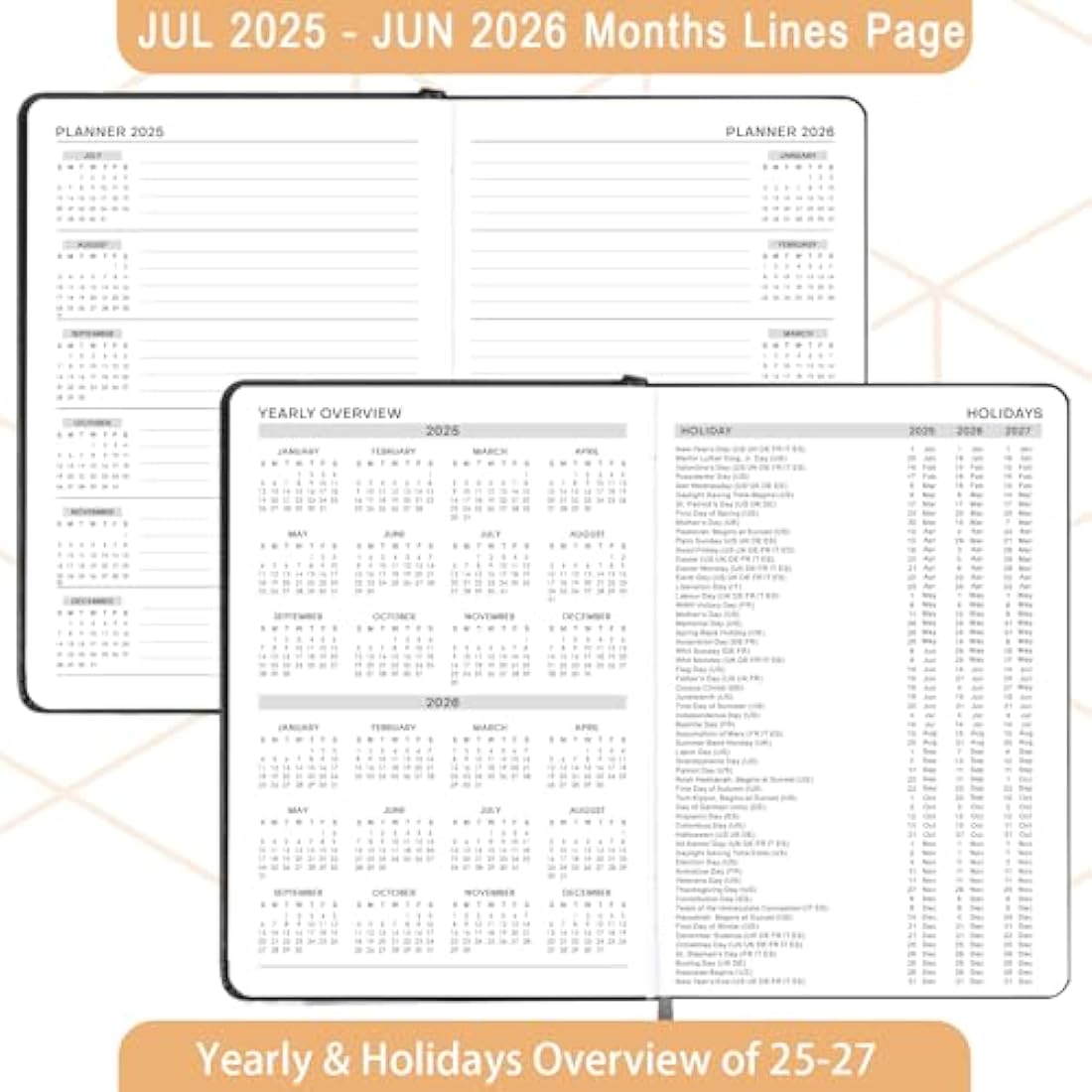 Academic Diary 2025-2026 – A5 Day Per Page Daily Planner