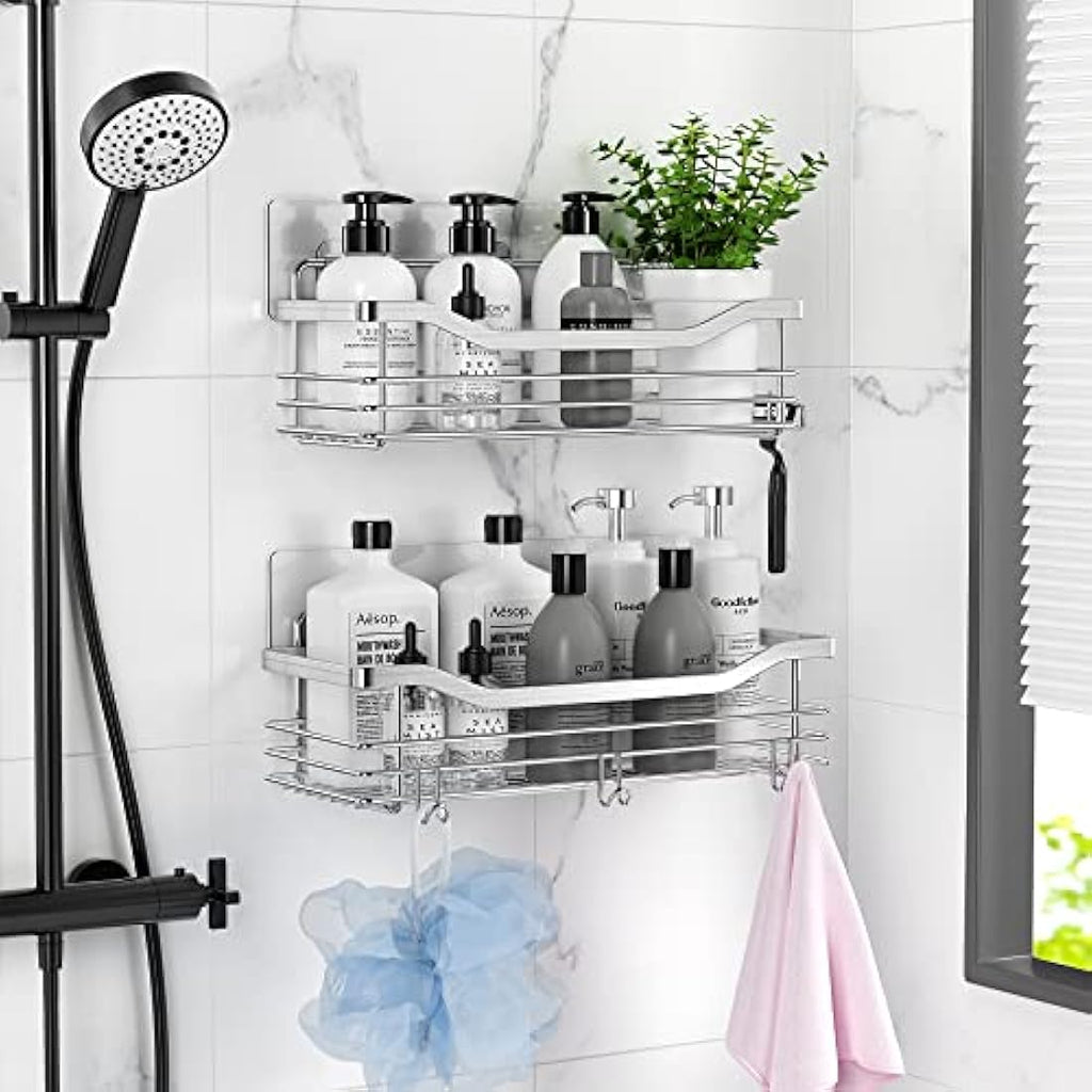 Orimade Shower Caddy – 2 Pack Adhesive Stainless Steel Bathroom Shelf
