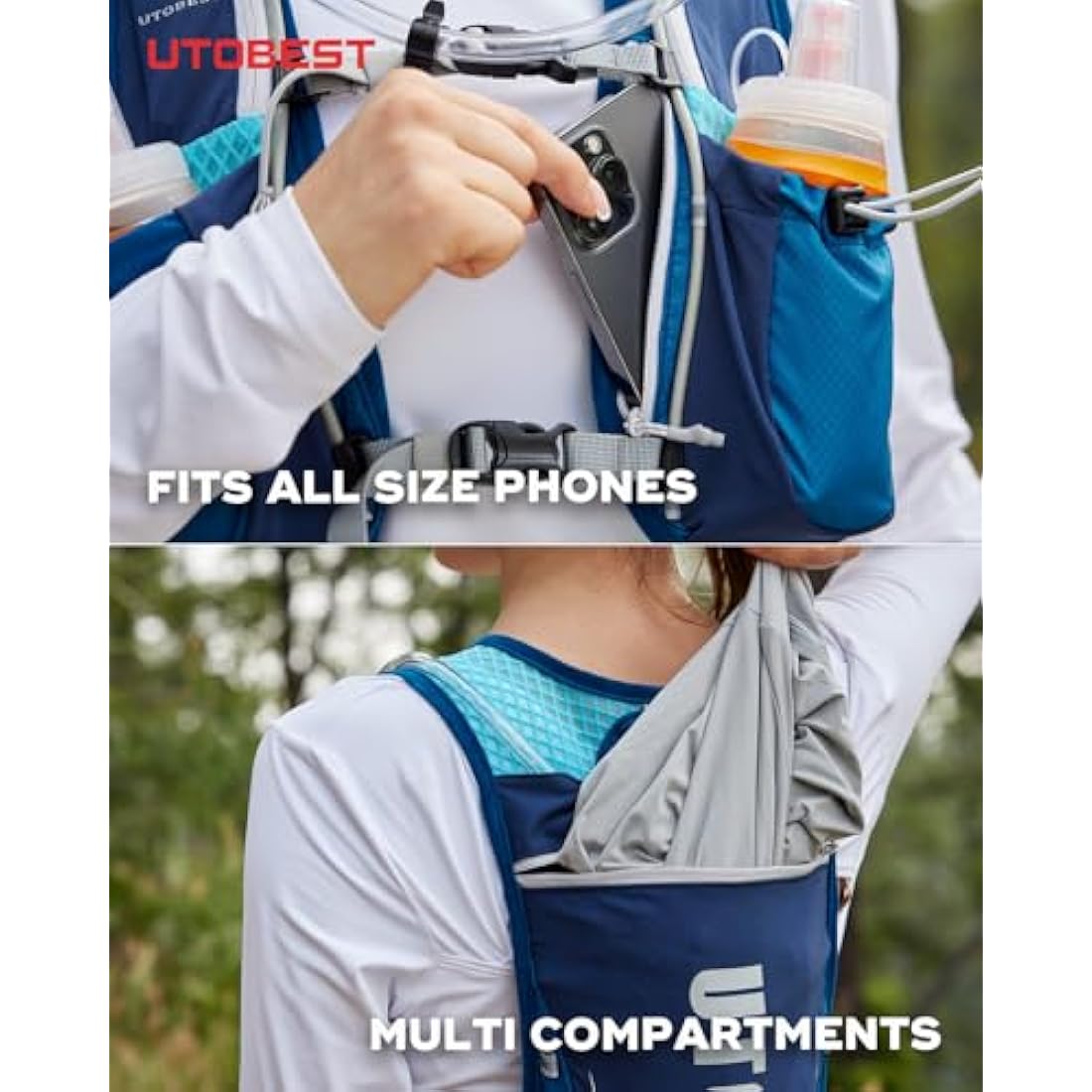UTOBEST 5L Running Vest | Lightweight Hydration Pack with 1.5L Bladder
