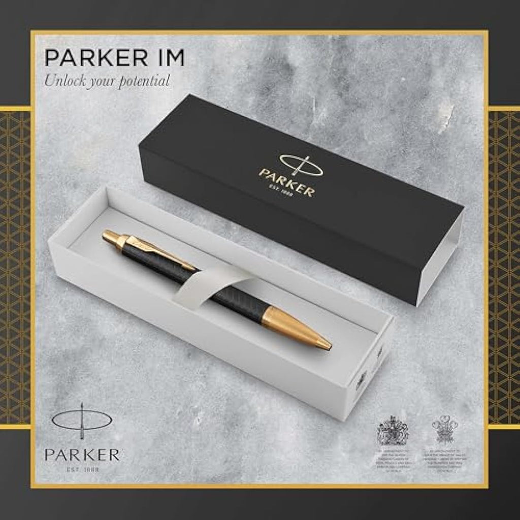 Parker IM Ballpoint Pen – Premium Black with Medium Point Blue Ink