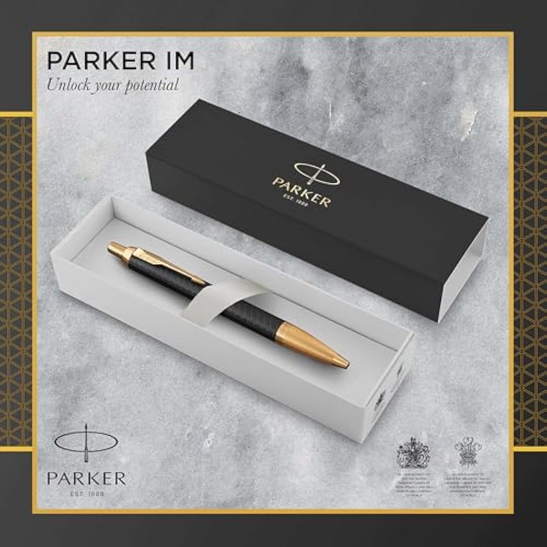 Parker IM Ballpoint Pen – Premium Black with Medium Point Blue Ink