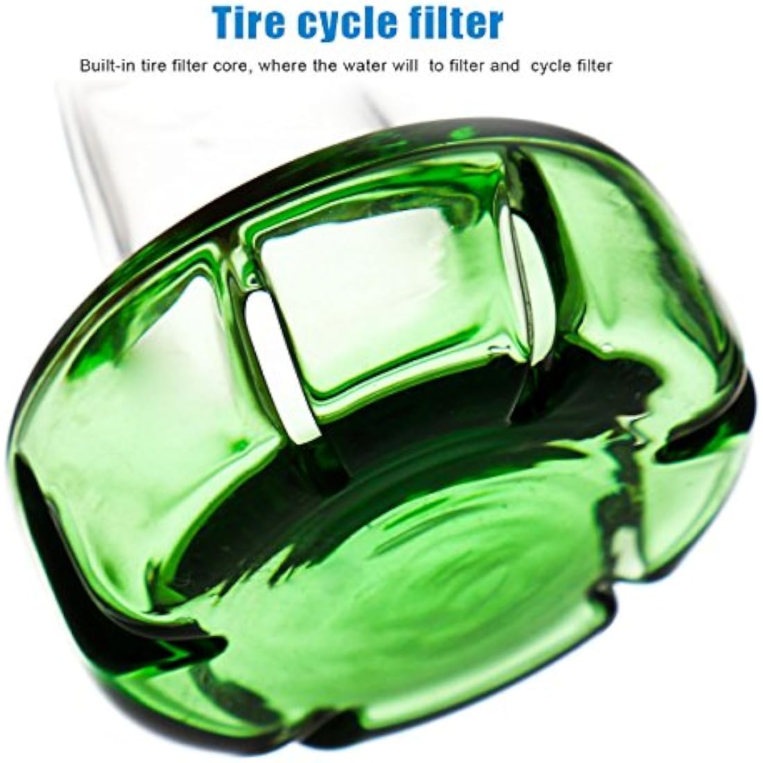 Jolof Store 24cm Acrylic Glass Bong | Straight Pipe Percolator Bubbler
