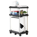 Niciksty 3 Tier Mobile CPU Tower Stand with Wheels, Black - image 1