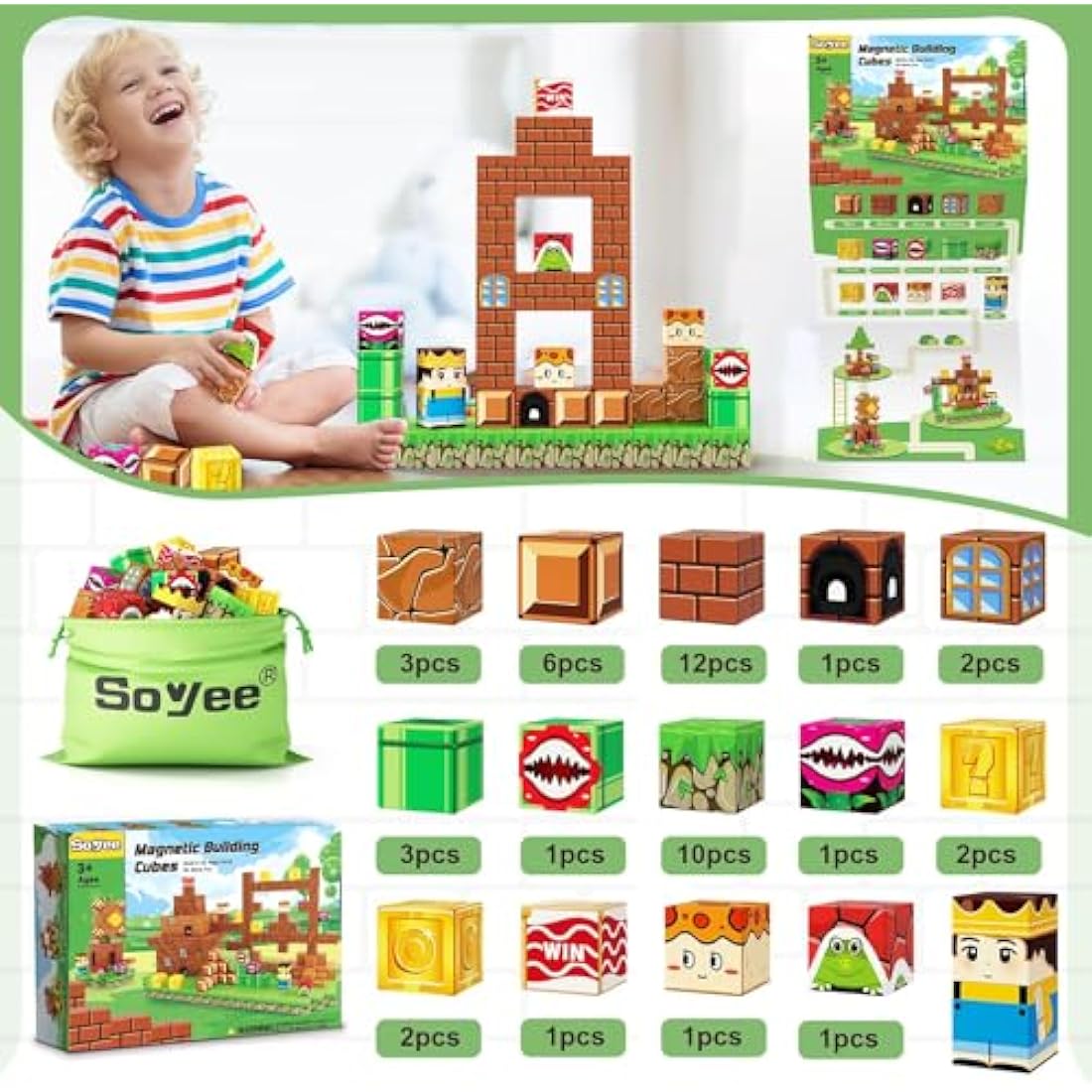 Jolof Store Magnetic Building Blocks – STEM Mine World Game Toy Set