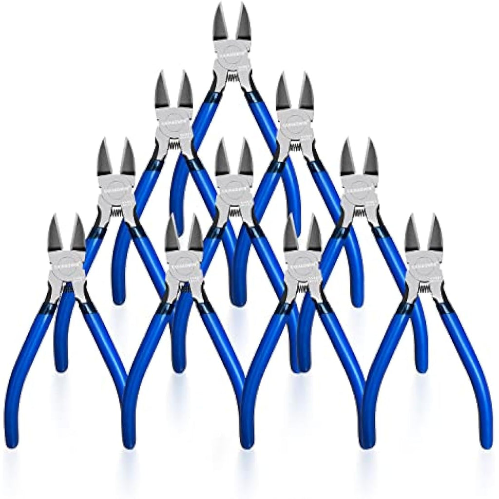 Jolof Store 6-Inch Flush Wire Cutters – 10 Pack High-Carbon Steel Snips