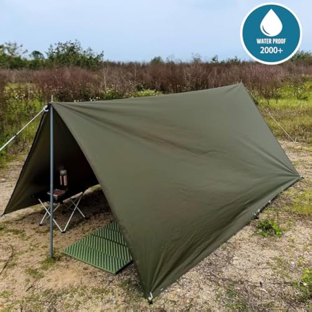 HIDEWALKER Waterproof Camping Tarp – 3x4m Lightweight Ripstop Shelter