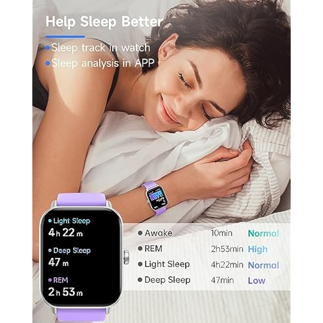 TOOBUR Smart Watch for Women – IP68 Waterproof Fitness Tracker