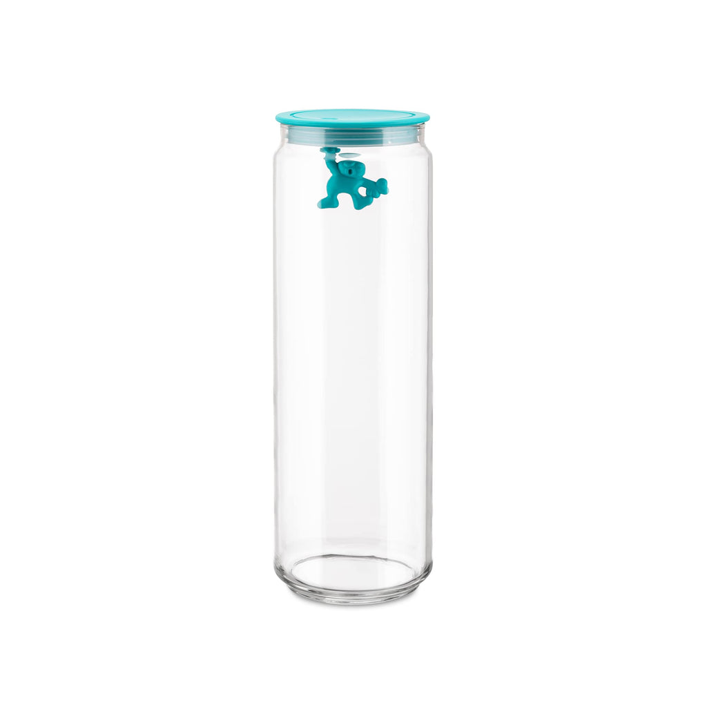 Alessi Gianni Spaghetti Holder - 200cl Glass Jar with Blue Lid