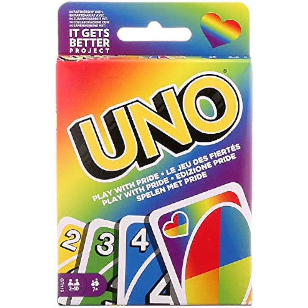 UNO Pride Edition Card Game - Rainbow Flag Board Game by
