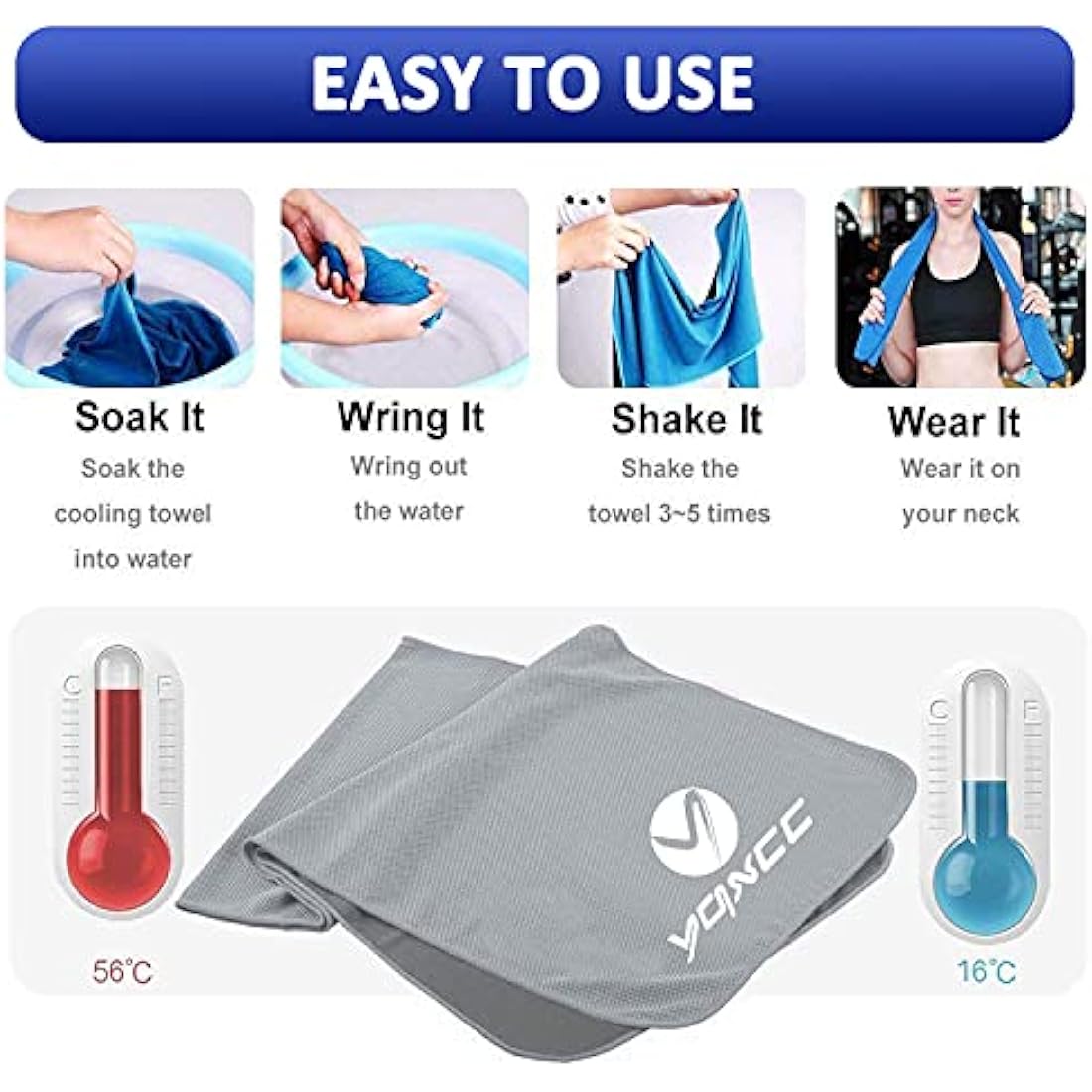 Cooling Towel – Microfiber Ice Towel for Gym and Yoga