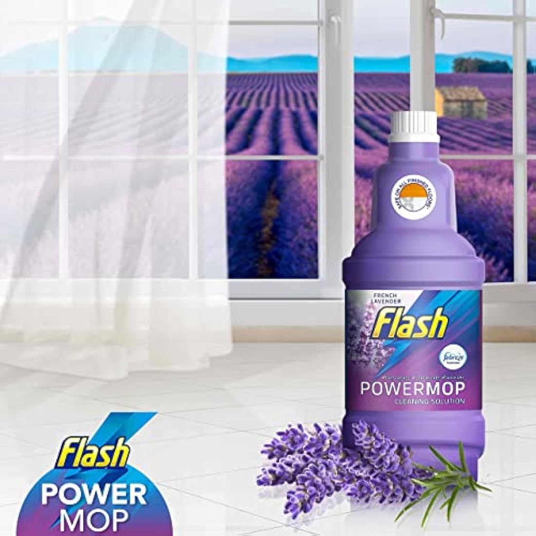 Flash Powermop Multi-Surface Floor Cleaner Refill, Lavender - 5L