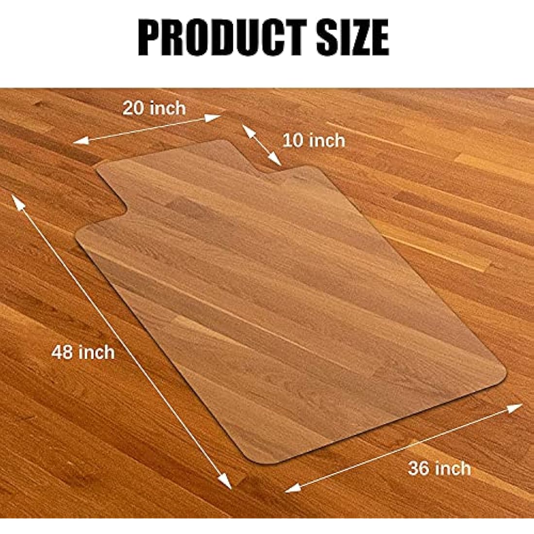 Jolof Store Clear Chair Mat for Hard Floors | 90x120cm Transparent Mat