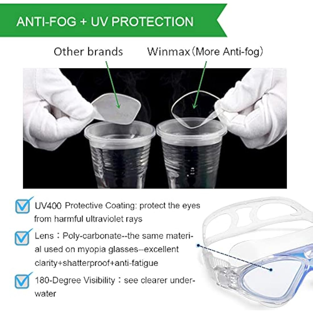 Jolof Store Anti-Fog Swimming Goggles | UV Protection Leak-Free Design