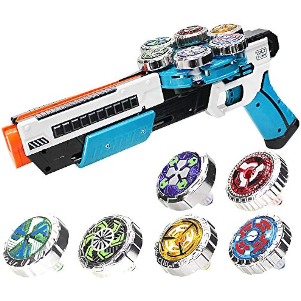 Gyro Burst Battling Tops Set with Engine Launcher - 6 Pcs