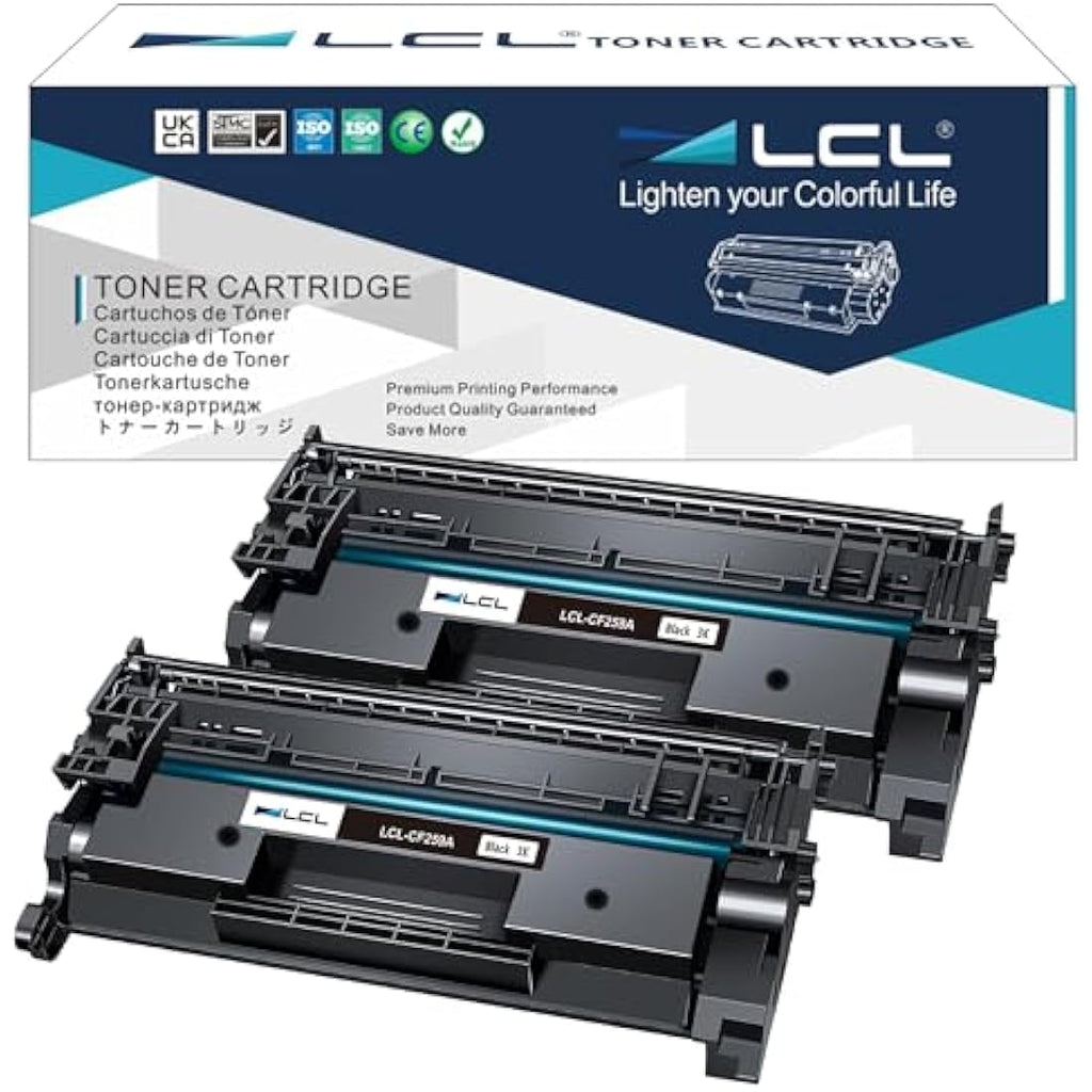 LCL CF259A 59A Toner Cartridge for HP LaserJet Pro M404 M428 | 2-Pack