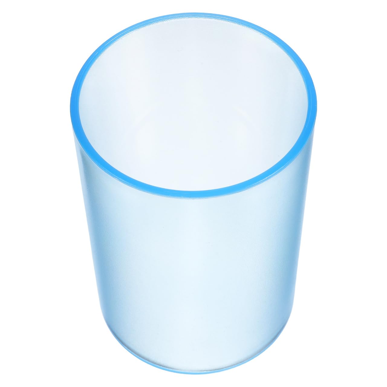Clear Blue Toothbrush Cup – 3 Inch Plastic Bathroom Tumbler