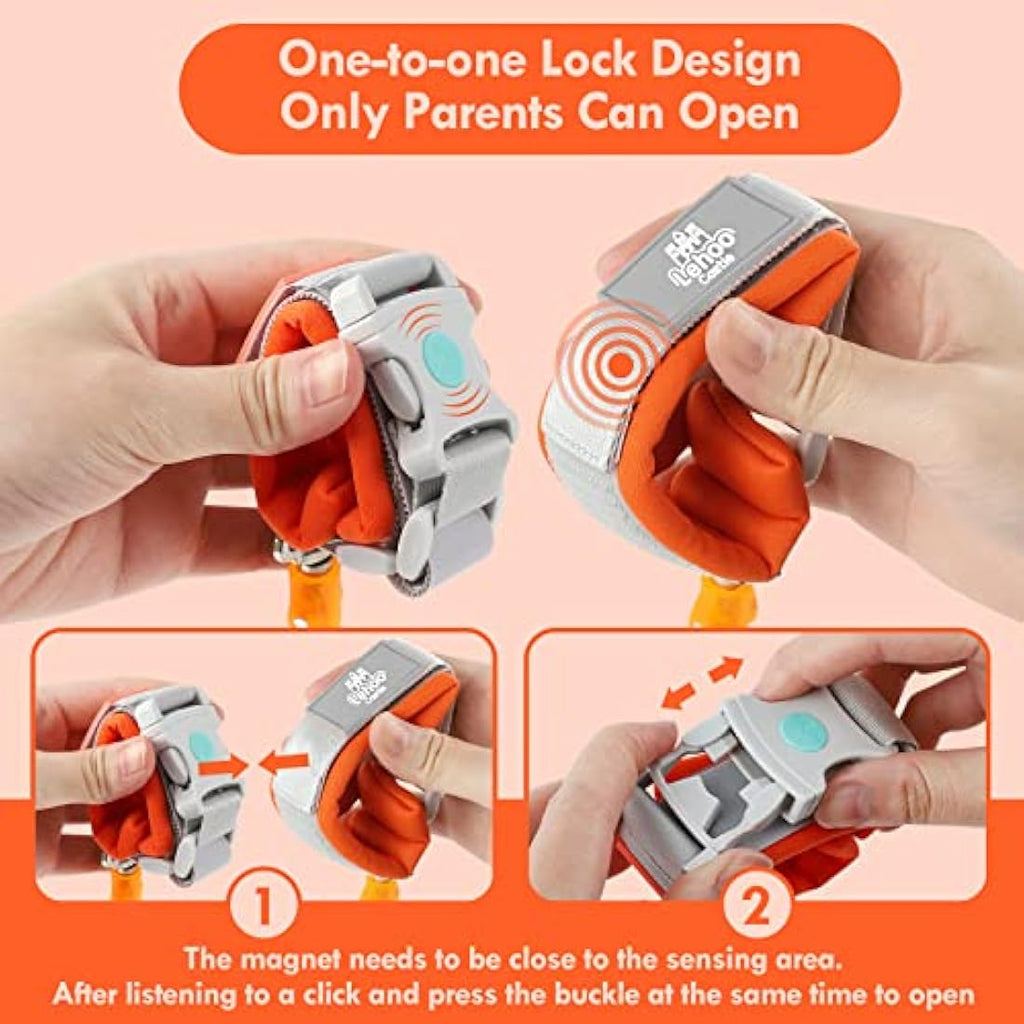 Lehoo Castle Toddler Reins – Anti Lost Wrist Link with Magnetic Lock