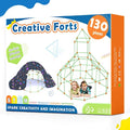 Kids Fort Building Kit – 130 Piece STEM Construction Toy Set