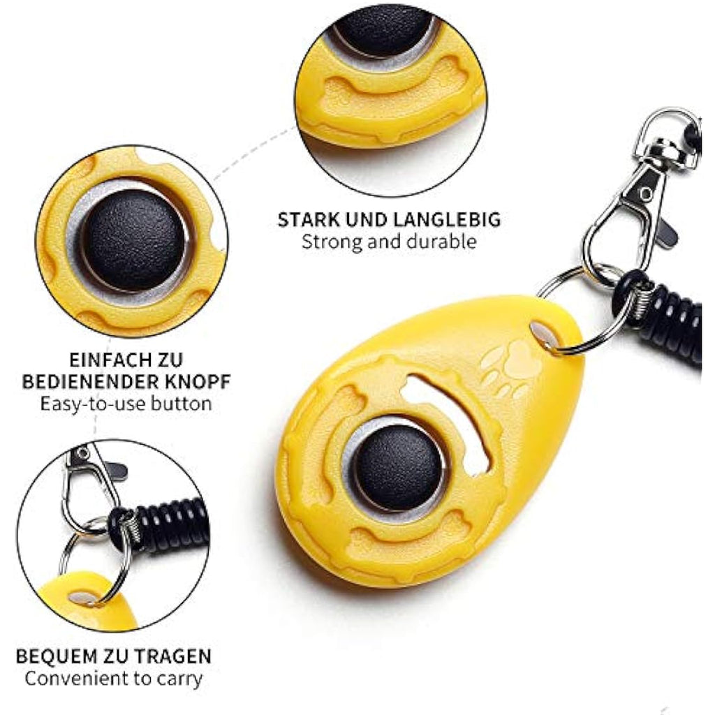 Toozey Dog Training Clicker 5-Pack with Wrist Strap and E-Book
